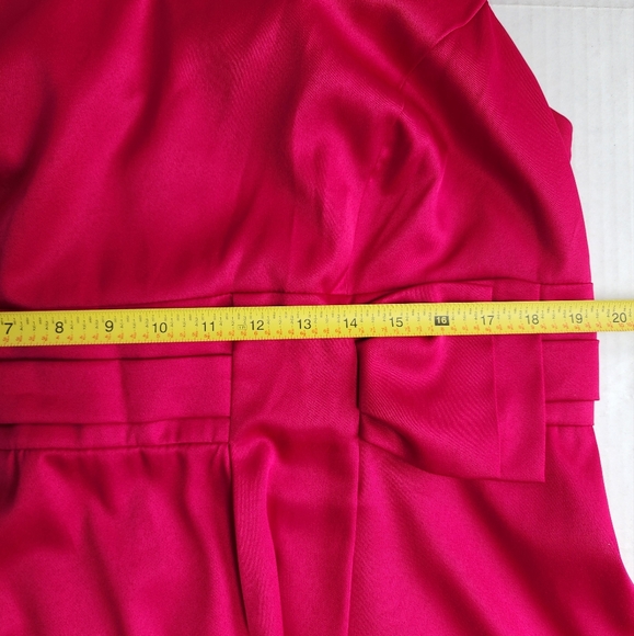 London Times Fushia Pink Midi Bow Tie Waist Dress - Picture 12 of 12